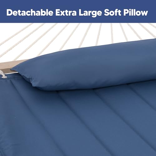 SUNCREAT Hammocks for Outside with Stand, Sunshade, Navy by SUNCREAT - Used condition - Image 7