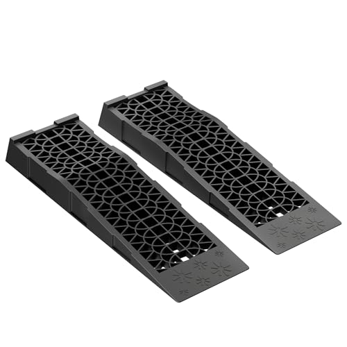 XPOtool oprijplaten 700x200x78 mm extra vlakke kunststof oprijrampen voor 3t auto, camper, 2 stuks