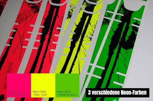 BIKE-label Fahrradrahmen Aufkleber Set Neon Grün Design Zick Zack für Fahrrad E-Bike Roller Rahmen X400181VA