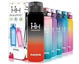 HoneyHolly Gourde Enfant Bouteille d'eau de Sport 500ML Plastique sans BPA et Anti-Fuite, Grande Bouteille pour Camping, Cyclisme Voyager Gourde sans bpa réutilisable