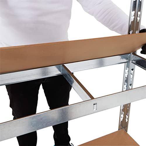 BiGDUG 5 Tier Boltless Garage Shelving Unit - 150kg Per Shelf - 178 x 90 x 30cm - Galvanised Storage Racking - 750kg Capacity