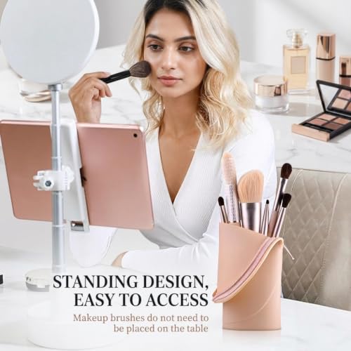 Image of MAYCREATE Silicone Makeup Brush Holder Standable Travel Organizer