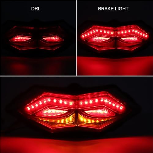 Trasero parada luz luces traseras de motocicleta freno DRL intermitente 300 2015 7
