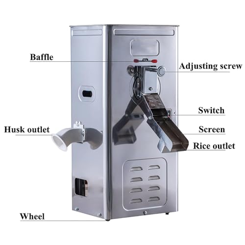 High-Efficiency Electric Wheat Cereal Peeling Machine, 2800r/min Speed, 180-200kg/h Output, Ideal for Corn, Soybeans, and Rice - Image 3