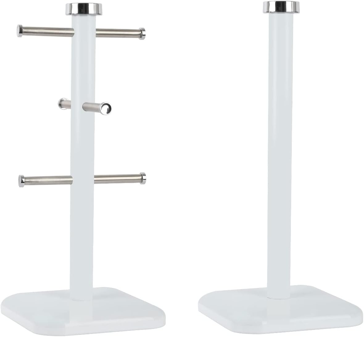 Tower T826092GRY Empire Mug Tree and Towel Pole Set, Stainless Steel