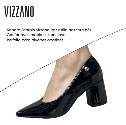 Sapato VIzzano Scarpin Salto Grosso Verniz 1342.100 Feminino
