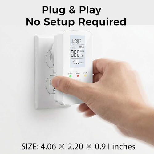 Steadfast Haven Pro 2026 NEW, 4-in-1 Indoor Status Display, HD Screen, Plug-in Environment Information Device for Home, RV and Hotel (3 x Black) — view 6