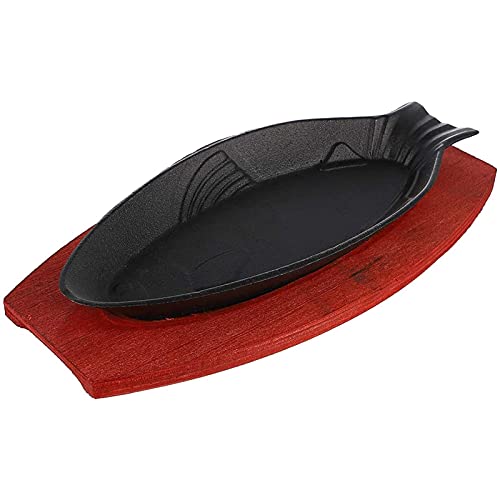 Fish-Shaped Iron Grill Pan, Convenient And Durable Steak Frying Panfrying Pan Portable Grill BBQ Pan Plate Baking Tools