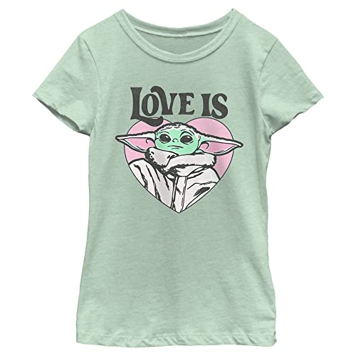 Image of The Mandalorian Girl's Star Wars Love is Grogu T-Shirt
