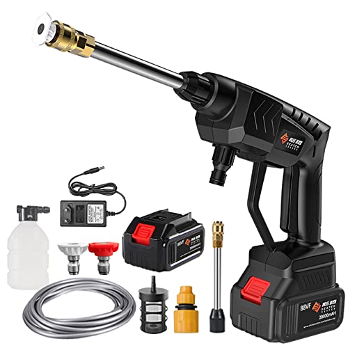 Nettoyeur Haute Pression, Ensemble de Nettoyage Multi-Outils Portable et léger, Haute capacité 20 000 mAh et Longue durée de Vie de la Batterie, Machine sans Fil 21 V pour Voiture, Maison et Jardin