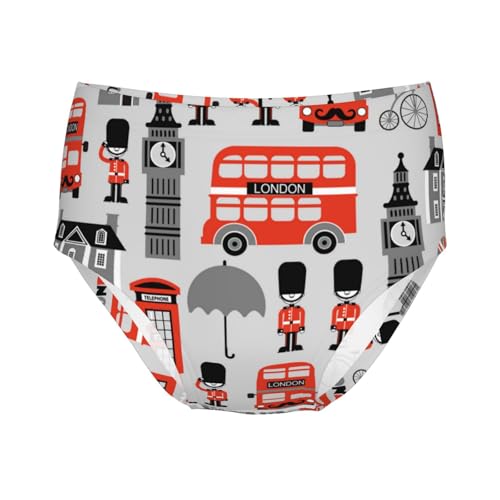 London Street Doodles Elements Girls' Underwear Soft Cotton Little Girls Panties Comfort Briefs
