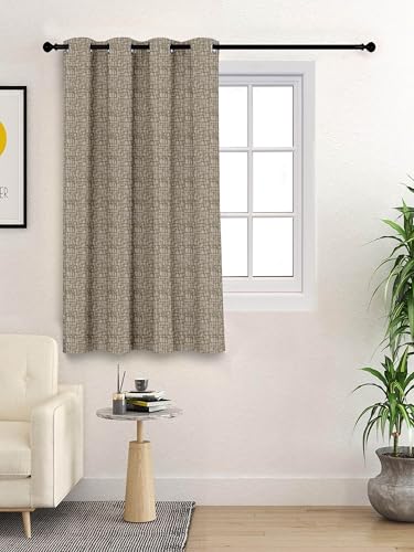 Image of Saral Home Tic tac Chenille Blackout Window Curtains 2PC,Beige. 4x5 Ft