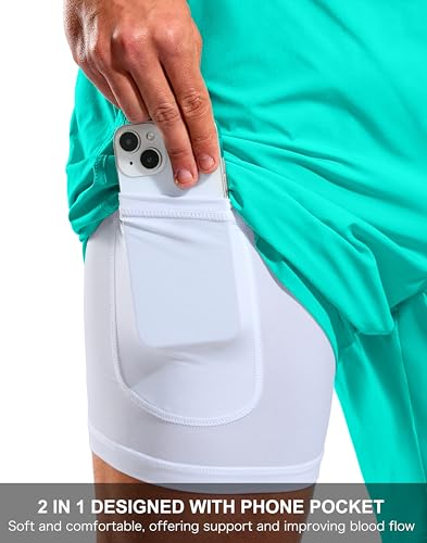 Image of G Gradual Mens Swim Trunks with Compression Liner 7 inch /9'' Quick Dry Board Shorts Swimsuit Bathing Suit for Men Zipper Pockets