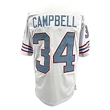 Earl Campbell Jersey White Houston | Unisex Adult Sizes S-5XL Unsigned Custom Sewn Stitched