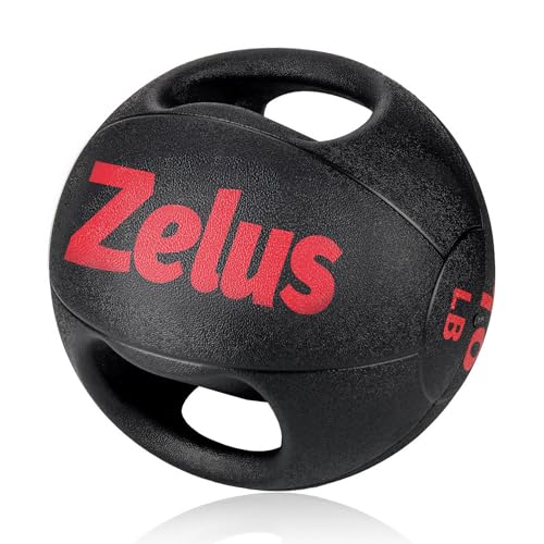 ZELUS Medicine Ball with Dual Grip| 10/20 lbs Exercise...