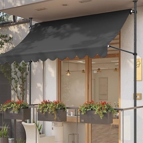 Toldo retráctil para patio y jardín que crea sombra en la terraza sin perforar la pared 2