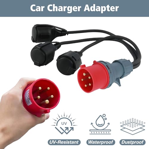 Câble d'extension de couplage CEE 400V 16A vers prise 230V étanche IP44