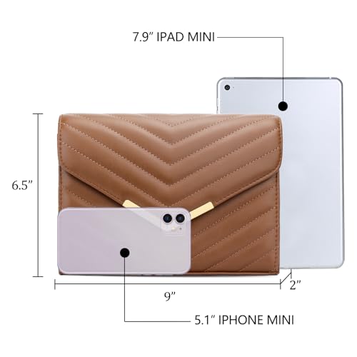 Image of KKXIU Women Formal Vegan Leather Evening Envelope Clutch Purses and Handbags for Party Wedding Prom Bridal