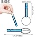 20 Pcs Custom Emergency Whistles with Keychains, Personalized Loud Safety Survival Whistle Engraved with Name/Text, Bulk Whistles for Outdoor Sports, Camping, Hiking, Boating, Hunting (Lake Blue)