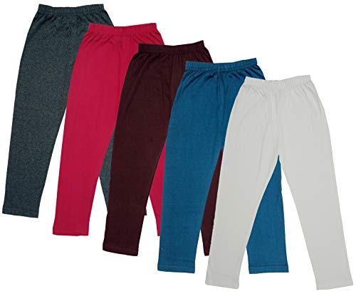 Image of indi weaves Girls Super Soft Cotton Solid Capri Pants Pack of 2