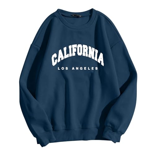 Sweat à capuche Y2K bleu pour femme avec graphique anime vintage