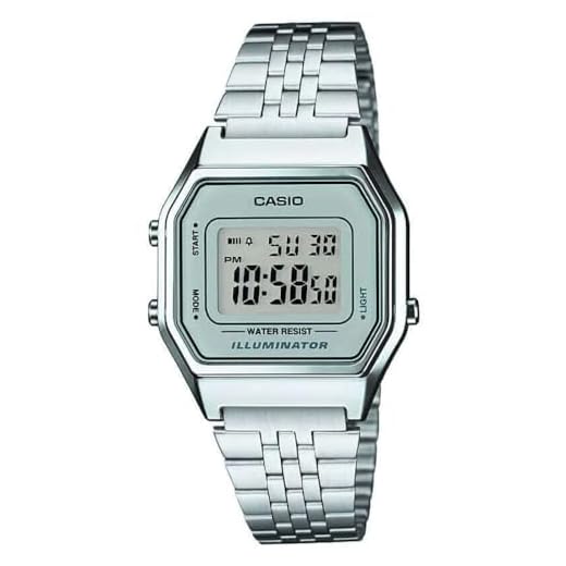 Casio Collection LA680WEA-7EF Reloj de pulsera para Mujer, Gris, 33,5 x 28,6 x 8,6 mm