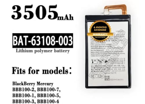 Image of BAT-63108-003 Battery for BlackBerry Keyone TLP034E1 / Alcatel DK70 DTEK70 Battery with 6 Month Warranty**** (D354)