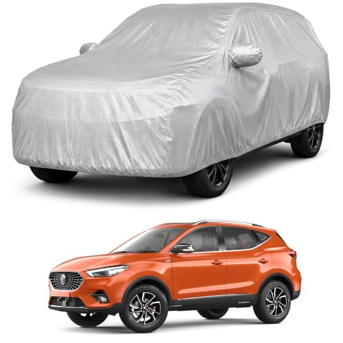 Image of Autofact Car Body Cover Compatible with XUV 300 | Custom Fit Car Cover | 100% Water-Resistant| Triple-Stitched Lightweight Fabric | Dustproof | Indoor & Outdoor Use | Elastic Bottom
