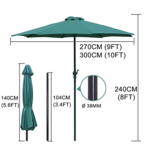 Parasol para piscina y jardín con sistema de manivela 5