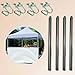 16PCS Stainless Steel Rotating Canopy Tent Poles - Adjustable Rails for 10x10 10x15 10x20 Pop Up Tents, Semi-Wall Hardware Only, Cross Bars Frame Kit