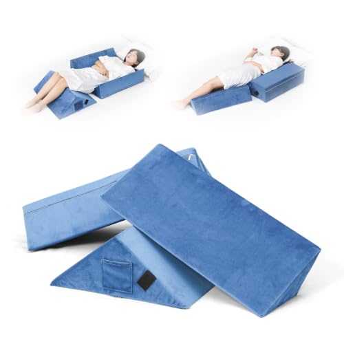 Image of Fanwer Positioning Wedge Pillow for Side Sleeping (3 in 1),23.6 inch,Light Blue