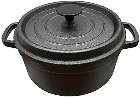 Raw Iron Non-Coated & Naturally Non-Stick Soup Pot | Dual-Handle Multifunctional Cookware for Stews, Congee, Stir-Fries | Gas & Induction Stove Compatible