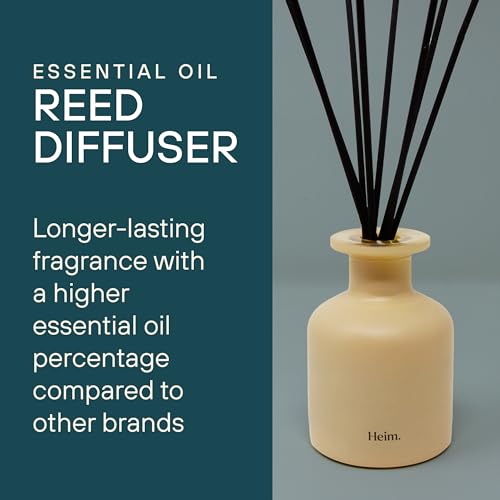 HEIM Candle and Reed Diffuser Set, Amber & Vanilla (Amber Spice), Scented Candle & Eco-Friendly Diffusers for Home - Image 6