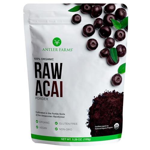 Antler Farms 711841907853 100% Pure Organic Raw Acai Powder cover