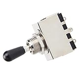  MagiDeal 3 Wege Toggle Switch Schalter Schwarz Cap für LP E-Gitarre - 2,8x1,5x5,3cm