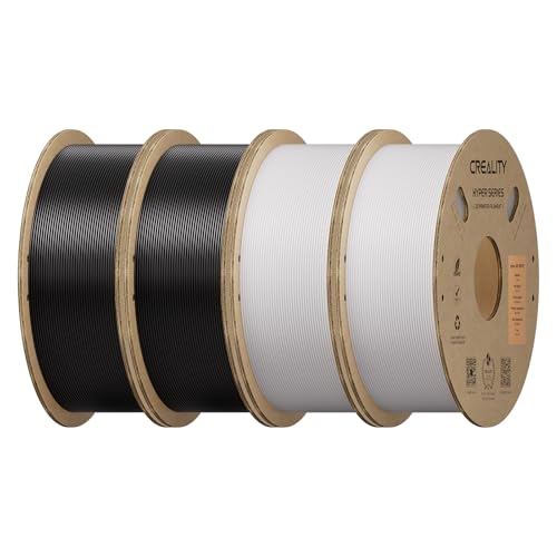 Image of Creality Hyper ABS Filament 1.75mm 4KG, High-Temperature Resistant, High Impact Strength, Stable Printing Performance, + /- 0.05mm Accuracy(Black&White