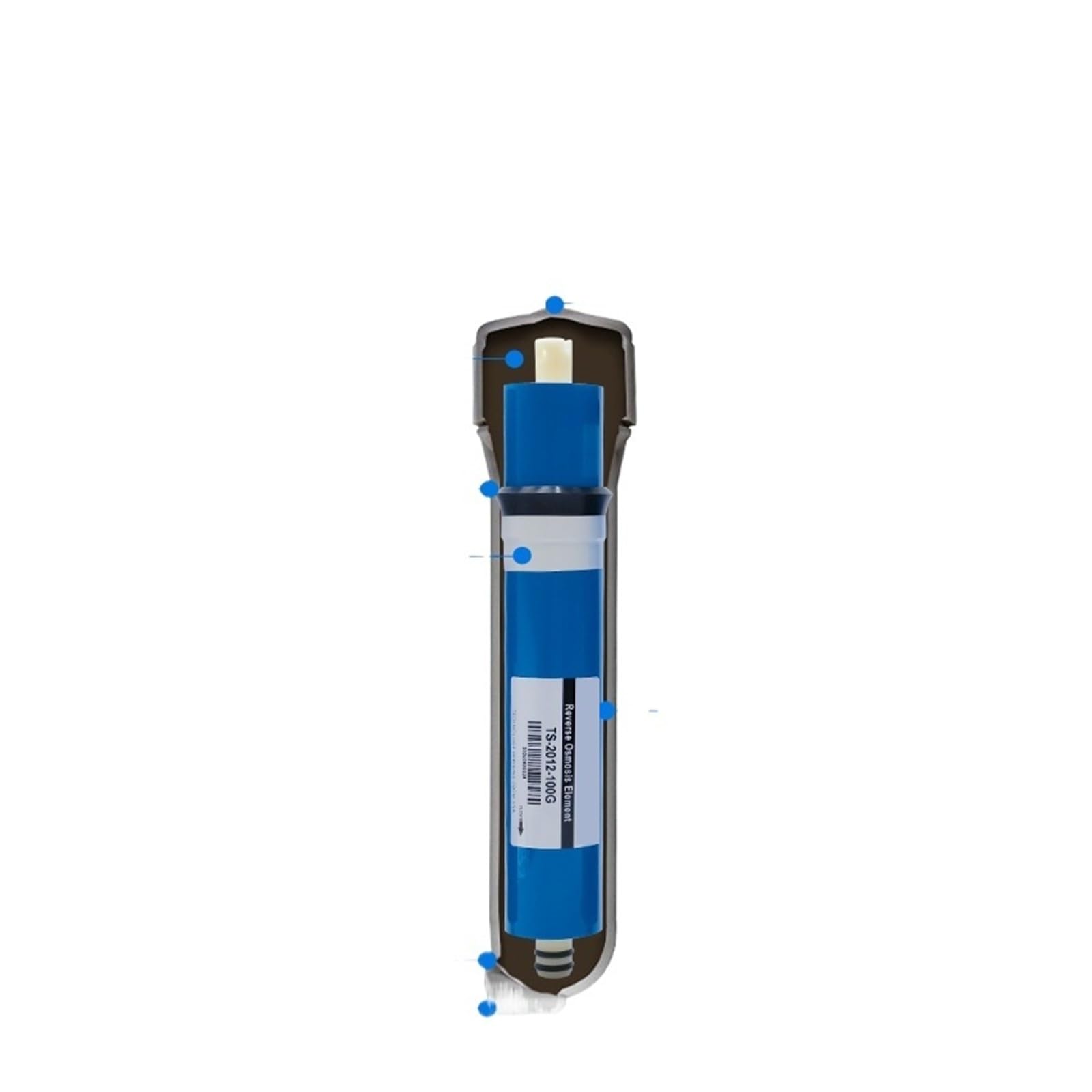 Membrana di osmosi inversa for purificatore d'acqua 75G, 100G, 400G, 600G, 800G, filtro a membrana for macchina for acqua pura domestica RO(400G)