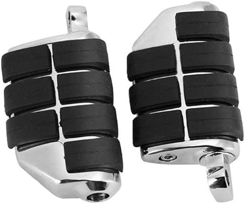 Estribos cromados para motocicleta, reposapiés de aluminio para Harley Davidson Street Glide Softail Sportster Dyna para Yamaha Suzuki Kawasaki Honda
