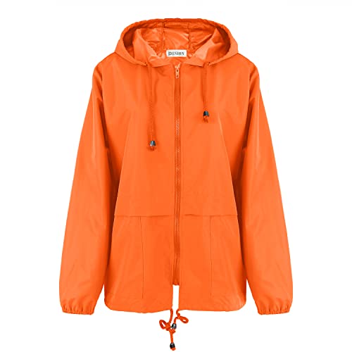 PESION Women's Waterproof Raincoat Lightweight Rain Jacket Hooded Windbreaker with Pocket for Outdoor - Image 6