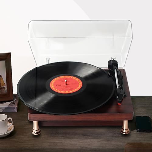 WYRMB Vinyl Record Player Wireless Turntable with Built-in Speakers and USB Support 3-Speed Bluetooth Wireless Playback Headphone for Entertainment and Home Decoration - Les Beatles, Paul McCartney, John Lennon, RIngo Starr, George Harrison WYRMB Vinyl Record Player Wireless Turntable with Built-in Speakers and USB Support 3-Speed Bluetooth Wireless Playback Headphone for Entertainment and Home Decoration – Image 5