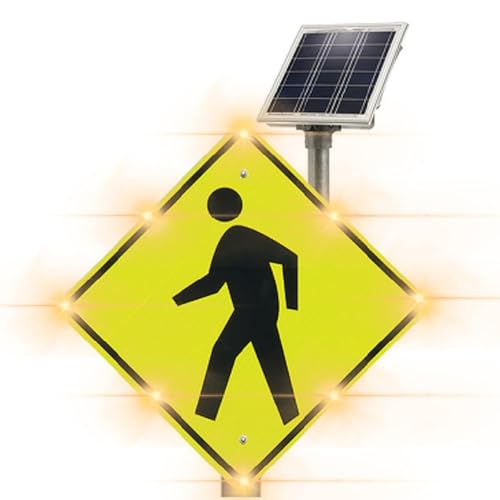 Panneau LED passage piétons solaire étanche aluminium évite les accidents
