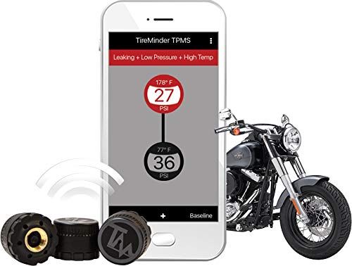 TireMinder® Motorcycle TPMS with 3 Bluetooth Transmitters