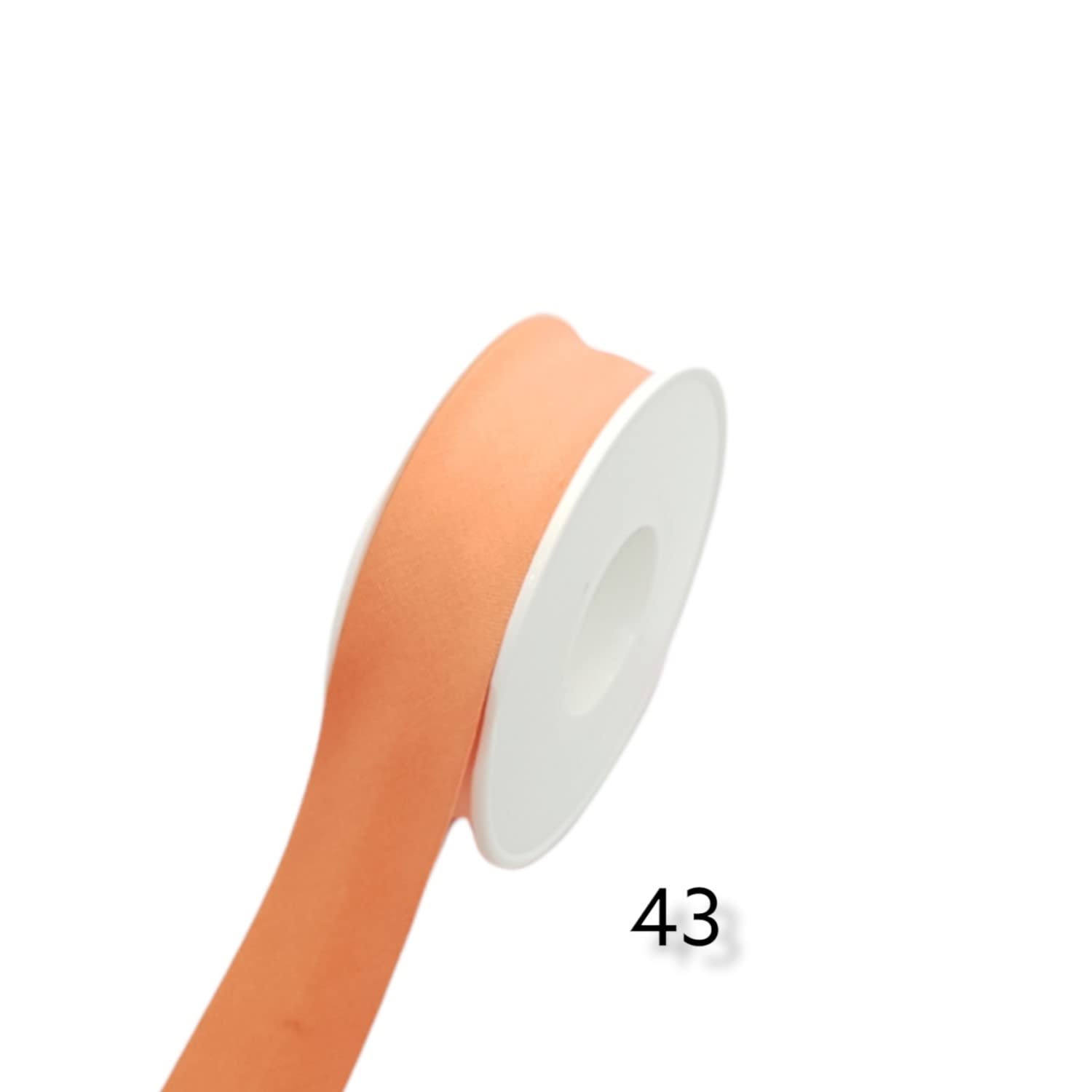 Hobby Trendy 100% Cotton Bias Tape - 20mm (13/16 Inch) Single Fold, 5 Meters (5.46 Yards) For Sewing & Quilting - White