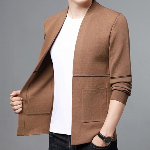 Men's Open Front Slim Fit Knitwear Sweater Casual Lightweight Solid Fall Sweater Cardigan Soft Outdoor Sweaters2