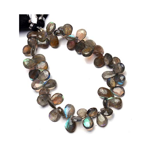 Labradorite facettée perles de briolette haut de gamme pour collier