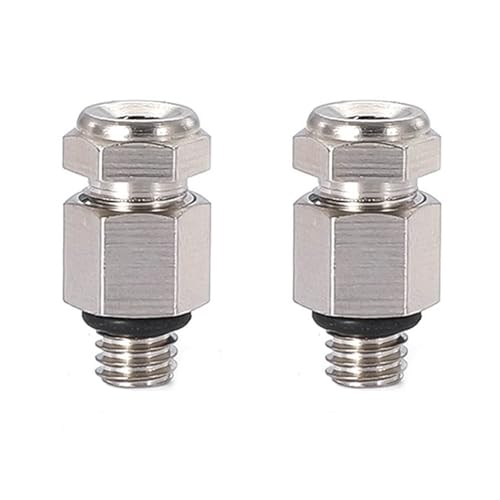2Pcs Stainless Steel Waterproof Cable Gland, Wire Range Metal Waterproof Connector Fastener Locknut Stuffing Cable Gland (M6(2~3MM))