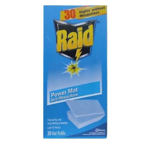 Equitack Raid Refill | Effective Mosquito Repellent | Long Lasting 10 Hours Protection | Universal Compatibility | Power Mat | Odorless Formula | 30 Tablets