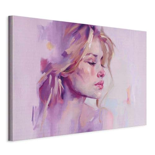 Tableau abstrait contemporain portrait de femme sur toile 60x80