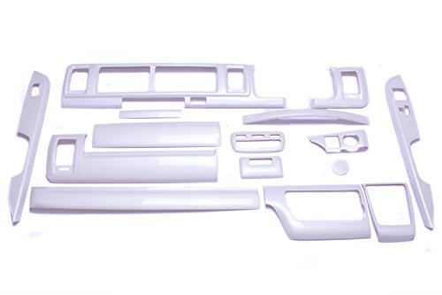 LANBO オリジナル インテリアパネル 15 ピース セット トヨタ ハイエース レジアス エース 200系 ワイド車 4型 ホワイト パール クリスタル シャイン 070 ドレスアップ カスタムパーツ LPH200W4-070-15