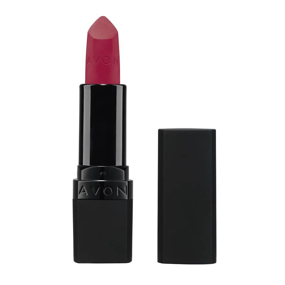 Avon Ultra Matte Lipstick Ravishing Rose with Vitamin E, Avocado Oil and Sesame Oil for Comfortable Coverage that Won't Cake, Crack or Dry